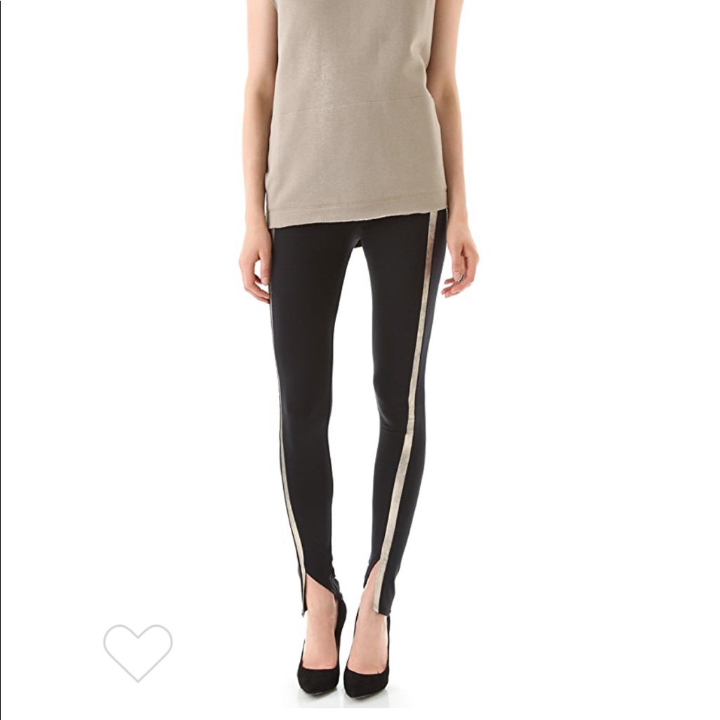 Nwt David Lerner Side Stripe Leggings Size S